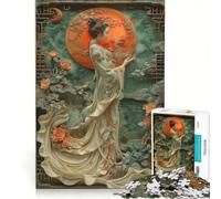 Puzzle da 1000 pezzi per adulti "La Dea della Luna" giocattolo fai-da-te interazione genitore-figlio collezione d'artista belle arti 50x75cm