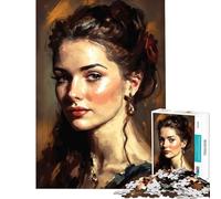 Puzzle da 1000 pezzi per adulti "La donna pittrice" giocattolo educativo gioco di velocità manuale ottimo regalo (dimensioni 38x52cm)