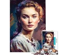 Puzzle da 1000 pezzi per adulti "La donna pittrice" - Giochi rilassanti giocattoli che creano dipendenza per coltivare la pazienza regalo di compleanno decorazione da parete (dimensioni 38x52cm)