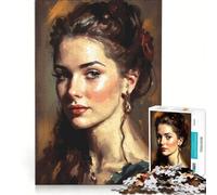 Puzzle da 1000 pezzi per adulti "La donna pittrice" gioco rompicapo regalo di compleanno adatto come decorazione da scrivania 38x26cm