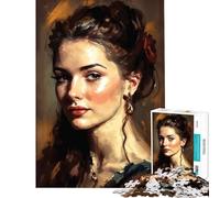 Puzzle da 1000 pezzi per adulti "La donna pittrice" gioco stimolante e rilassante ideale come regalo per donne (dimensioni 50x75cm)