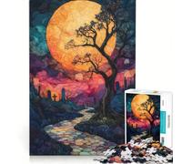 Puzzle da 1000 pezzi per adulti "La foresta oscura" gioco rompicapo regalo di compleanno adatto come decorazione da scrivania 38x26cm