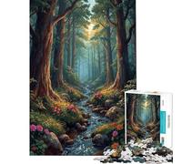 Puzzle da 1000 pezzi per adulti "La foresta segreta del ruscello" gioco per famiglie ideale per le vacanze a casa per passare il tempo insieme o come regalo per tutta la famiglia (dimensioni 38x26cm)