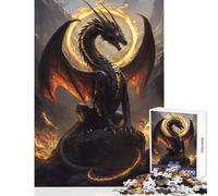 Puzzle da 1000 pezzi per adulti "La furia del drago" - Gioco educativo giocattolo didattico adatto per la decorazione della scrivania (50x75cm)