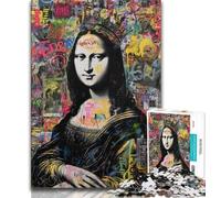 Puzzle da 1000 pezzi per adulti, la Gioconda è un divertente puzzle per adulti, un gioco a quiz ideale come regalo per tutta la famiglia (dimensioni 38x26cm)