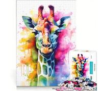 Puzzle da 1000 pezzi per adulti "La giraffa così colorata" gioco rompicapo assemblaggio di modelli per rafforzare l'amore tra le coppie 50x75cm