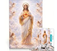 Puzzle da 1000 pezzi per adulti "La Gloria del Sacro Cuore" gioco pratico antistress ideale come regalo per tutta la famiglia 38x52cm
