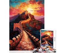 Puzzle da 1000 pezzi per adulti La Grande Muraglia Cinese Giocattolo educativo Regalo per donne e uomini Gioco pratico Collezione di artisti,Belle Arti Dimensioni 38x52cm