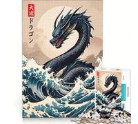 Puzzle da 1000 pezzi per adulti "La Grande Onda del Drago", gioco rilassante, interazione genitore-figlio, regalo di compleanno, regalo di viaggio 38x52cm