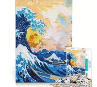 Puzzle da 1000 pezzi per adulti "La Grande Onda di Kanagawa", gioco educativo, difficile e stimolante, ideale come regalo 38x26cm