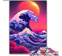 Puzzle da 1000 pezzi per adulti "La Grande Onda di Kanagawa", puzzle in cartone, rompicapo stimolante per adolescenti, gioco interattivo divertente per famiglie, 1000 pezzi(26x38cm)