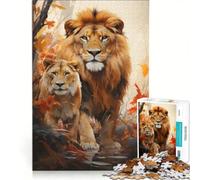 Puzzle da 1000 pezzi per adulti "La leonessa e la tigre" gioco per famiglie decorazione per la casa adatto per la scrivania 50x75cm