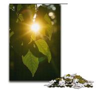 Puzzle da 1000 pezzi per adulti. La luce del sole splende attraverso rami e foglie proiettando ombre screziate. Puzzle in legno per adulti e bambini strumento antistress 1000 pezzi (38x26 cm).