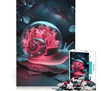 Puzzle da 1000 pezzi per adulti: la lumaca rosa trasparente di notte decorazione da parete interazione genitore-figlio ideale come regalo 50x75cm