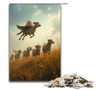 Puzzle da 1000 pezzi per adulti "La lunga melodia del pastore si allontana con il vento" gioco di puzzle decorazione perfetta per adolescenti dai 14 anni in su 1000 pezzi (75x50 cm).