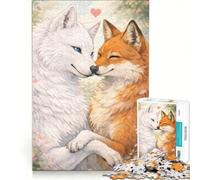 Puzzle da 1000 pezzi per adulti "La lupa e la volpe" gioco educativo attività divertenti da fare in casa da aggiungere alla lista dei desideri con Babbo Natale 50x75cm