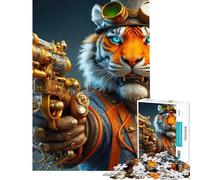 Puzzle da 1000 pezzi per adulti "La mossa della tigre" Gioco divertente di analisi e logica difficile e stimolante (Dimensioni 38x26cm)