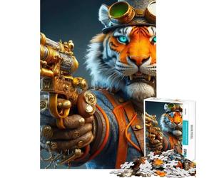 Puzzle da 1000 pezzi per adulti "La mossa della tigre" Gioco divertente di analisi e logica difficile e stimolante (Dimensioni 38x26cm)