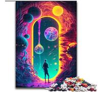 Puzzle da 1000 pezzi per adulti La porta dell'ignoto in cartone, decorazione colorata per la casa e gioco interattivo per famiglie, (26x38cm)