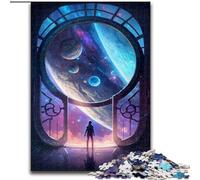 Puzzle da 1000 pezzi per adulti "La porta verso l'ignoto", idea regalo per le feste, opera d'arte umoristica, opera d'arte dettagliata (dimensioni 50x75cm)