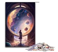 Puzzle da 1000 pezzi per adulti La porta verso l'ignoto un gioco impegnativo un'opera d'arte adatto per ragazzi dai 14 anni in su 75x50 cm