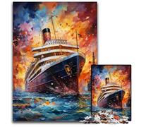 Puzzle da 1000 pezzi per adulti La psichedelia colorata dei puzzle di carta del Titanic Intrattenimento rilassante Regalo di Natale perfetto e arredamento per la casa 1000 pezzi (38x26 cm)