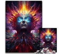 Puzzle da 1000 pezzi per adulti La psichedelia colorata del Dio dell'universo Puzzle di carta perfetti per decorazioni per la casa Compleanni Feste e regali 1000 pezzi (38x26 cm)