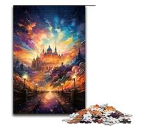 Puzzle da 1000 pezzi per adulti La psichedelia colorata del Palazzo Reale di Madrid Puzzle educativo Gioco educativo per compleanno Natale 75x50cm