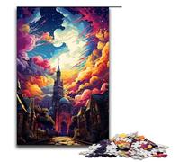 Puzzle da 1000 pezzi per adulti La psichedelia colorata di una bellissima città natale. Decorazione perfetta per adolescenti dai 14 anni in su. Dimensioni: 75x50 cm.