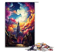 Puzzle da 1000 pezzi per adulti La psichedelia colorata di una splendida città natale puzzle fai da te giocattoli ottimi regali di Natale per adolescenti dai 14 anni in su 75x50 cm