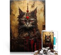 Puzzle da 1000 pezzi per adulti La regina dei gatti d'epoca Vacanza a casa: uccidere il tempo Collezione di artisti, Belle arti 52x38cm