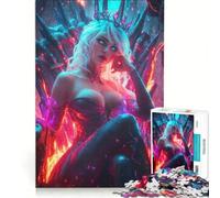 Puzzle da 1000 pezzi per adulti "La Regina del Fuoco e del Ghiaccio" giocattolo fai da te assemblaggio di modelli collezione d'artista belle arti 38x52cm