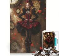 Puzzle da 1000 pezzi per adulti "La Regina Rossa" gioco rompicapo assemblaggio di modelli per rafforzare l'amore tra le coppie 38x52cm