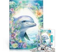 Puzzle da 1000 pezzi per adulti La saggezza dei delfini per il giocattolo di sfida del gioco educativo Regalo di compleanno, regali 50x70cm