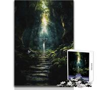 Puzzle da 1000 pezzi per adulti La spada dimenticata del tempo, ideale per momenti di relax, giocattolo da gioco con fustella di precisione, dimensioni 50x75cm