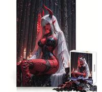 Puzzle da 1000 pezzi per adulti "La sposa demone rossa nella foresta oscura", ideale per migliorare la memoria, alleviare lo stress e creare un'esperienza memorabile (38x52cm)