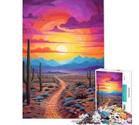 Puzzle da 1000 pezzi per adulti "La strada nel deserto" un gioco di logica e analisi difficile e stimolante per ragazzi dai 14 anni in su 50x75cm