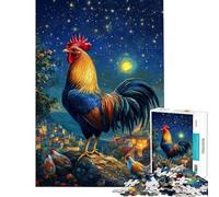 Puzzle da 1000 pezzi per adulti "La veglia del gallo stellato" Gioco educativo e stimolante per l'analisi e la logica Regalo di compleanno (dimensioni 75x50cm)