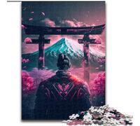 Puzzle da 1000 pezzi per adulti "La via del samurai" in legno, attività divertente da fare a casa, 50x75cm, per compleanni, feste e occasioni speciali