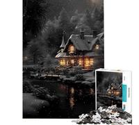 Puzzle da 1000 pezzi per adulti "La villa invernale vintage" - Gioco antistress regalo di compleanno gioco stimolante (38x26cm)