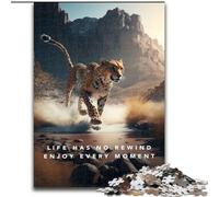 Puzzle da 1000 pezzi per adulti "La vita non torna indietro" in legno regalo perfetto per genitori amanti e amici - età 14+ dimensioni 50x75cm ideale per feste di compleanno per uomini e donne.
