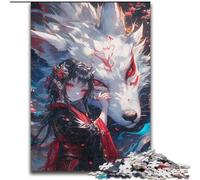 Puzzle da 1000 pezzi per adulti "La volpe e la ragazza" Puzzle in cartone, perfetto per il divertimento in famiglia, giochi di società, bomboniere per feste di compleanno, 1000 pezzi(26x38cm)