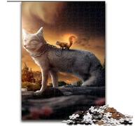 Puzzle da 1000 pezzi per adulti, La volpe e lo scoiattolo, puzzle in cartone, dimensioni 26x38cm, gioco rompicapo per adolescenti, regalo perfetto per le feste.