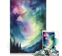 Puzzle da 1000 pezzi per adulti "L'abbraccio dell'aurora boreale", gioco educativo, sfida impegnativa, rafforza l'amore tra le coppie, 38x52cm