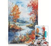 Puzzle da 1000 pezzi per adulti "L'abbraccio delle cascate", gioco impossibile, rilassante e stimolante per la mente, ideale come decorazione da scrivania 38x52cm