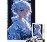 Puzzle da 1000 pezzi per adulti "L'abbraccio dolce dell'inverno" ragazza anime in kimono giocattoli per la casa regali di Babbo Natale segreto gioco pratico allena il tuo cervello e le tue mani