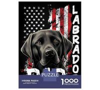 Puzzle Da 1000 Pezzi Per Adulti Labrador Dad American Flag Puzzle Per Adolescenti Gioco Per Famiglie Sfida Difficile Riduzione Dello Stress Regali 70x50cm/1000pcs