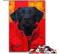 Puzzle da 1000 pezzi per adulti Labrador nero Puzzle da 1000 pezzi per adulti Sfida impossibile difficile Giocattolo per adolescenti (dimensioni 26x38cm)