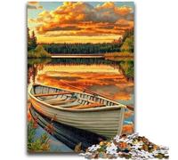 Puzzle da 1000 pezzi per adulti, lago autunnale, 1000 pezzi per adolescenti, giochi di attività per famiglie stimolanti, giocattolo fai da te per decorazioni murali per la casa, regali (26x38cm)