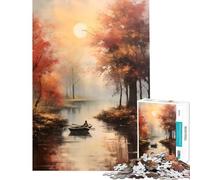 Puzzle da 1000 pezzi per adulti Lago della serenità autunnale gioco educativo decorazione perfetta gioco stimolante e divertimento per tutta la famiglia (38x26cm)